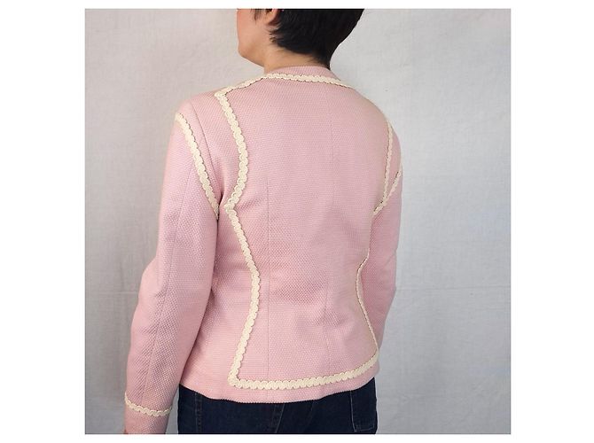 Moschino Cheap And Chic Moschino rosa Jacke mit Gänseblümchenfutter 1990er Pink - Ansicht 8