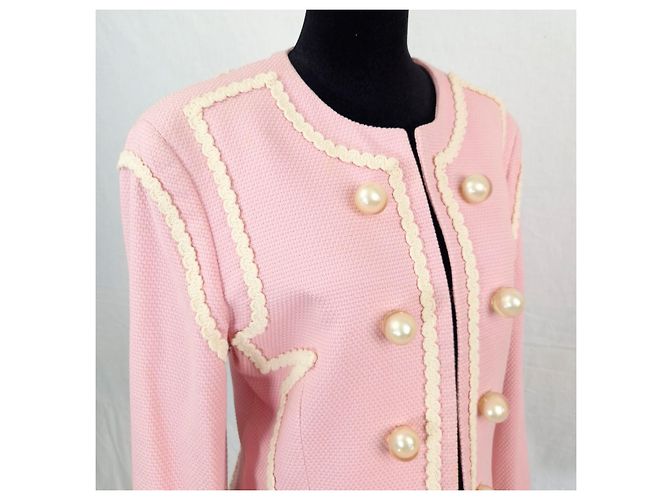 Moschino Cheap And Chic Moschino rosa Jacke mit Gänseblümchenfutter 1990er Pink - Ansicht 9