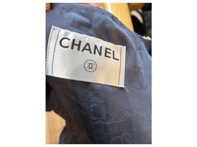 Giacca corta Chanel in cotone con paillettes bianca e rossa Bianco Rosso - vista 6