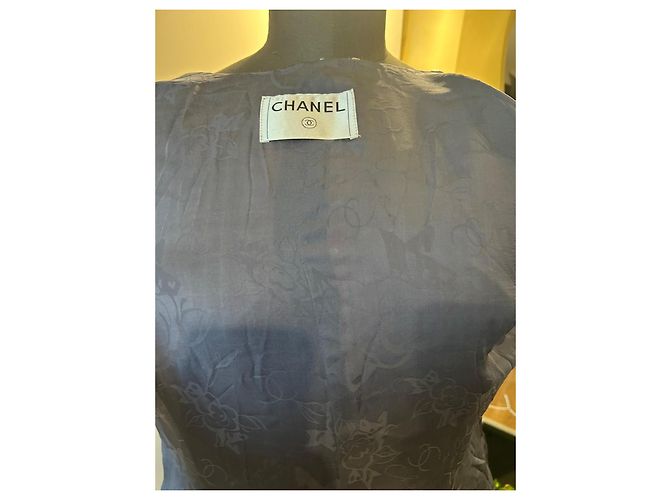 Giacca corta Chanel in cotone con paillettes bianca e rossa Bianco Rosso - vista 7