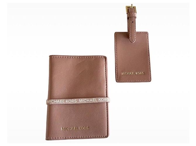 Conjunto de viaje en cuero Michael Kors Rosa - vista 2