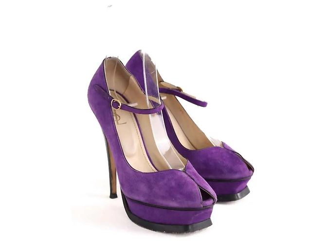 Yves Saint Laurent Saltos roxos - vista 3