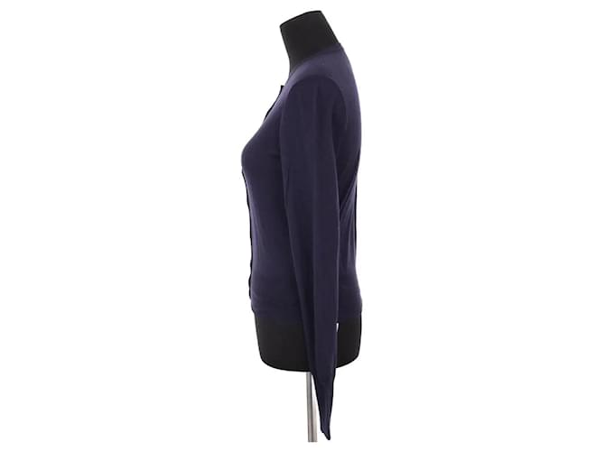 Alaïa Marineblauer Wollcardigan - Ansicht 3