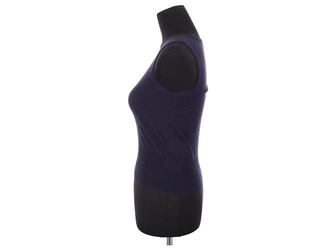 Alaïa Top senza maniche blu navy - vista 3