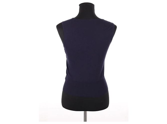 Alaïa Top senza maniche blu navy - vista 4