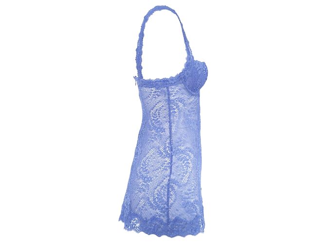 La Perla Blaue Spitzen-Nachtkleid Hellbraun - Ansicht 2