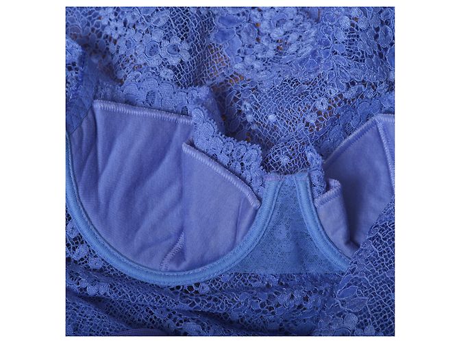 La Perla Blaue Spitzen-Nachtkleid Hellbraun - Ansicht 5