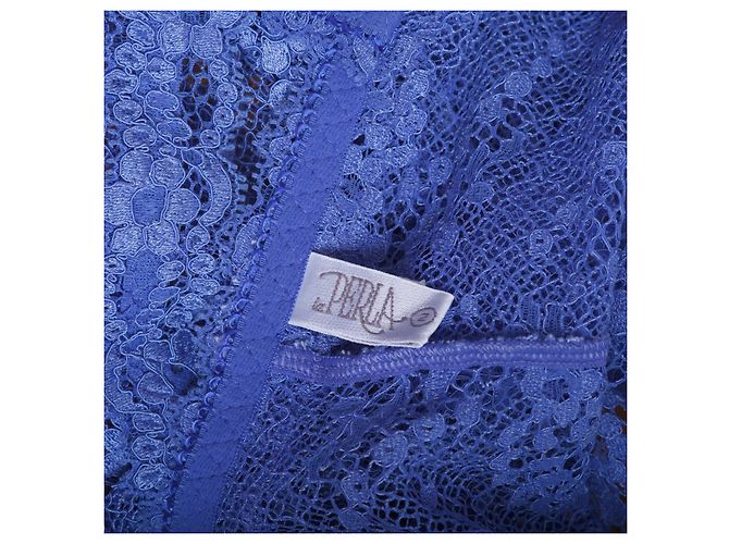 La Perla Blaue Spitzen-Nachtkleid Hellbraun - Ansicht 7