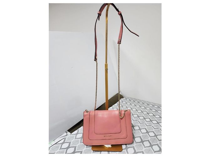 Autre Marque Borsa a tracolla in pelle di vitello Bvlgari Serpenti Forever pesca - vista 3