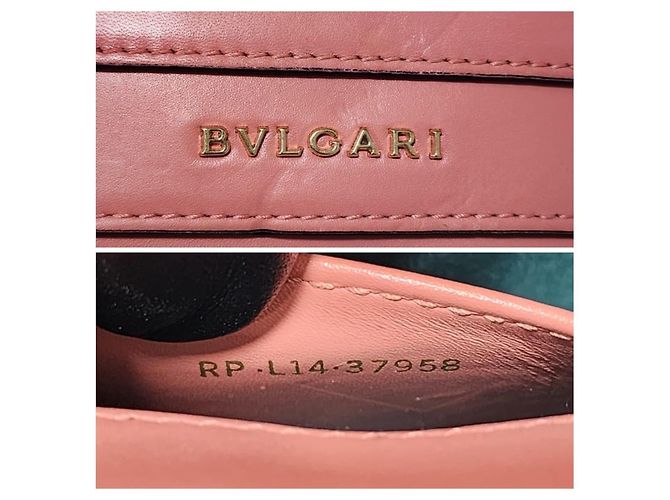 Autre Marque Borsa a tracolla in pelle di vitello Bvlgari Serpenti Forever pesca - vista 5
