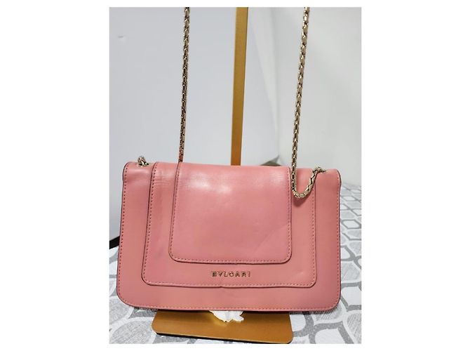 Autre Marque Borsa a tracolla in pelle di vitello Bvlgari Serpenti Forever pesca - vista 8
