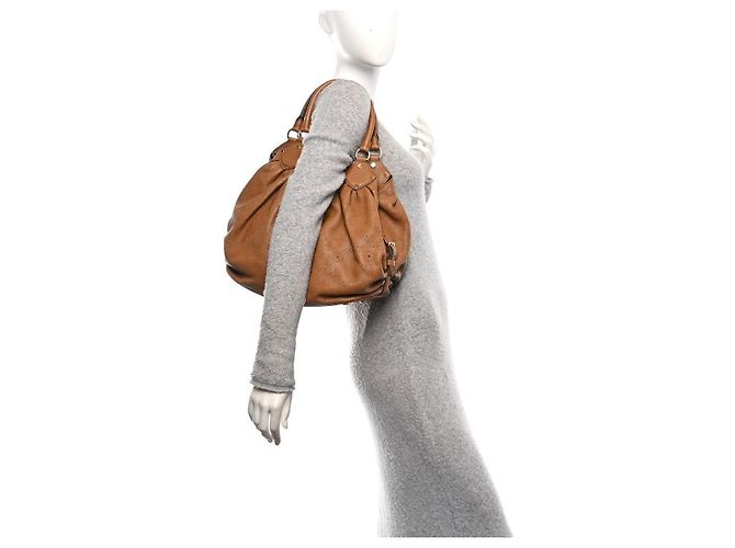 LOUIS VUITTON Borsa Hobo Mahina L Marrone - vue 13