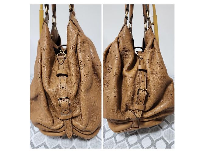 LOUIS VUITTON Borsa Hobo Mahina L Marrone - vue 5