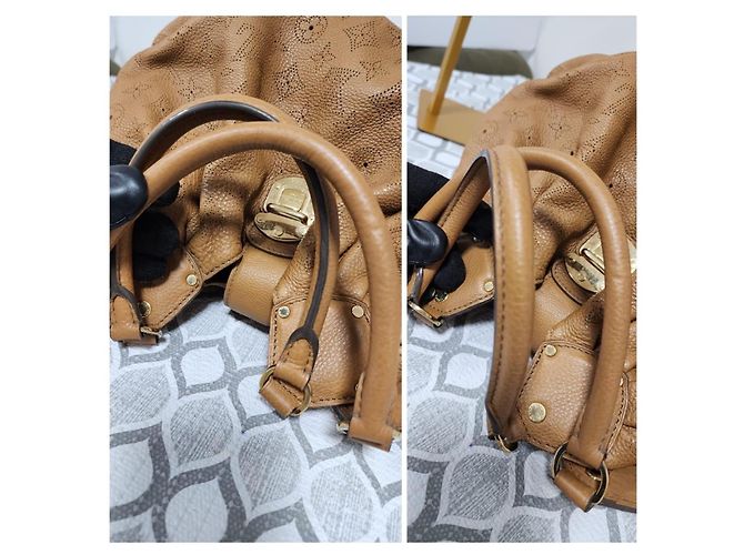 LOUIS VUITTON Borsa Hobo Mahina L Marrone - vue 6