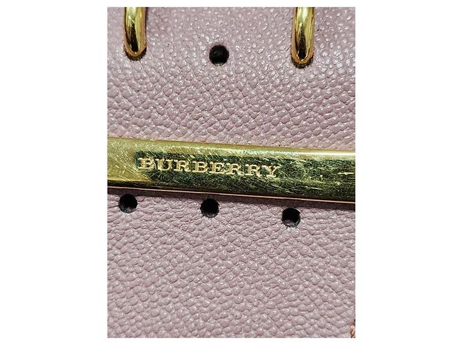Bolsa de ombro de couro com fivela Burberry Nude - vista 9
