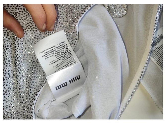 Miu Miu silberner Rockanzug Größe 38 gebraucht - Ansicht 10