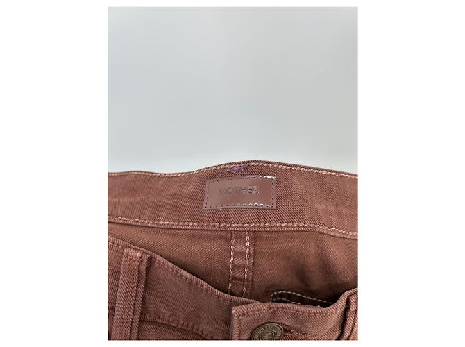 Jeans Mother marrones de algodón talla 25 Castaño - vista 3
