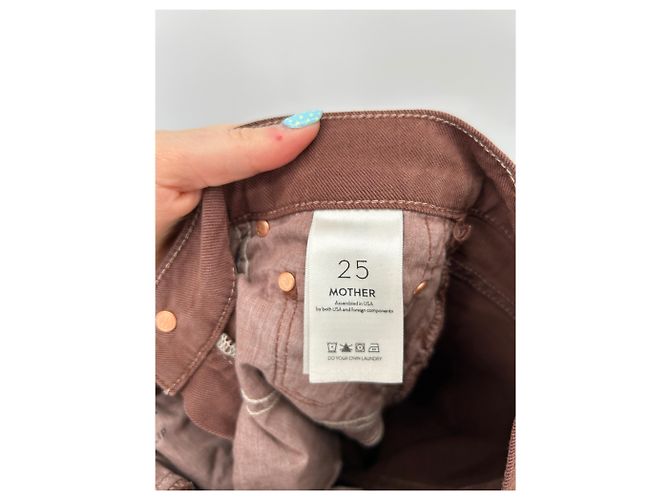 Jeans Mother marrones de algodón talla 25 Castaño - vista 4