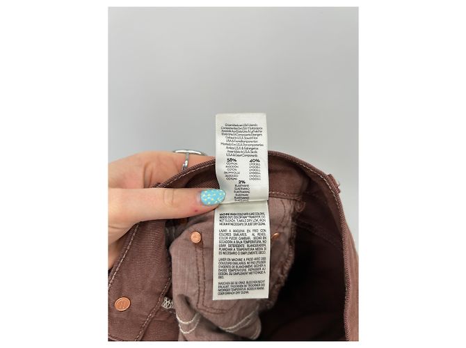 Jeans Mother marrones de algodón talla 25 Castaño - vista 5