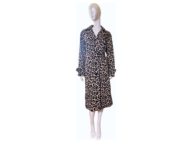 Gabardina Coach Oversize Estampado de Leopardo Multicolor - vista 2