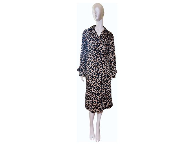 Gabardina Coach Oversize Estampado de Leopardo Multicolor - vista 4