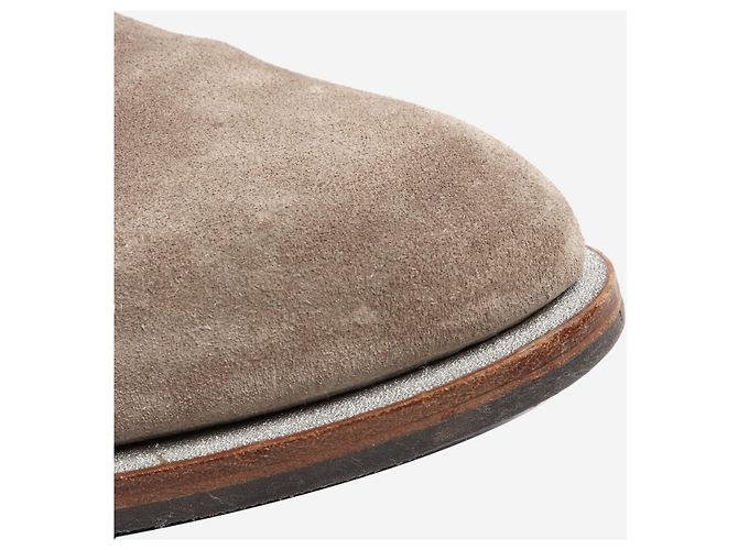 Brunello Cucinelli Scarpe in suede taupe con lacci - taglia EU 38 Marrone - vista 4