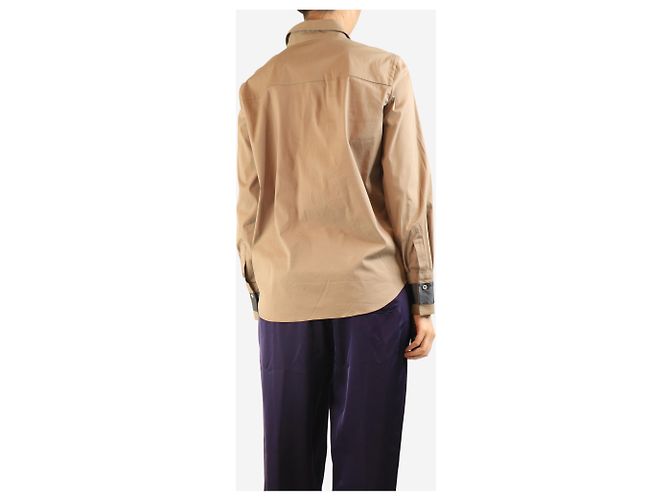 Brunello Cucinelli Braune Baumwollhemd - Größe M - Ansicht 2