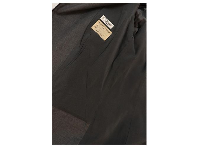 Brunello Cucinelli Grey dropped hem jacket - size UK 8 - view 4