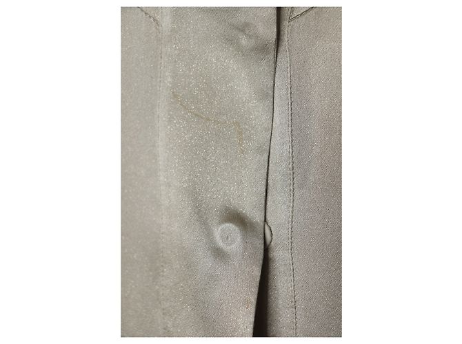 Brunello Cucinelli Neutrale glitzernde Seidenbluse - Größe S - Ansicht 4