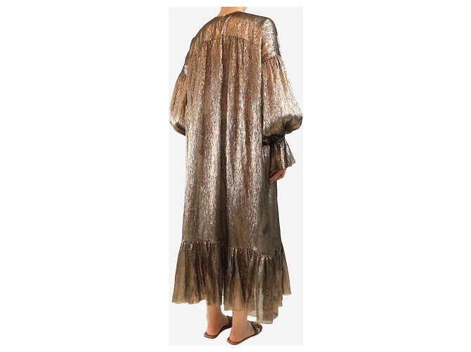 The Vampire's Wife Maxikleid aus goldfarbenem, transparentem Lurex - Einheitsgröße Golden - Ansicht 2