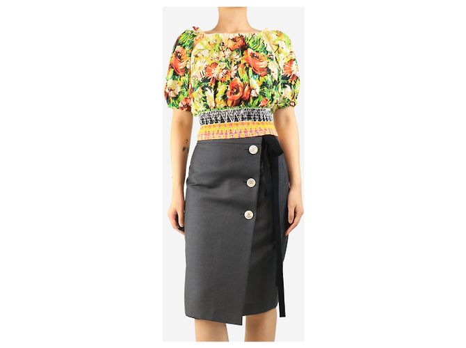 Prada Mehrfarbiges Blumenmuster-Top - Größe UK 10 Mehrfarben - Ansicht 3