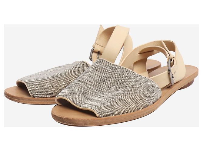 Brunello Cucinelli Sandali diamante neutri - taglia EU 37 - vista 2