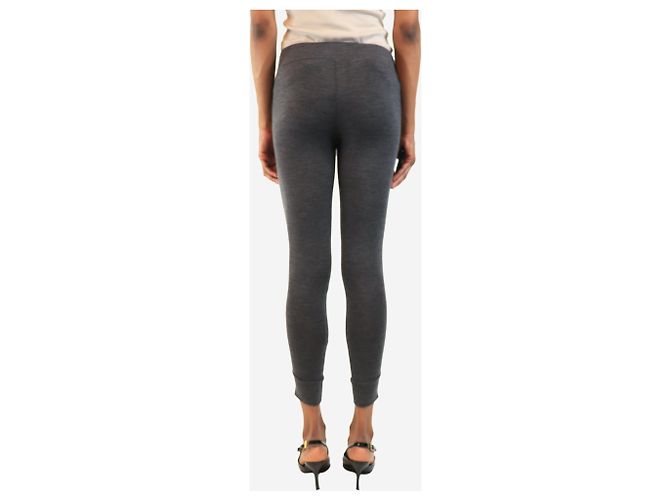 Brunello Cucinelli Grau Perlen-verzierte Leggings - Größe UK 6 - Ansicht 3