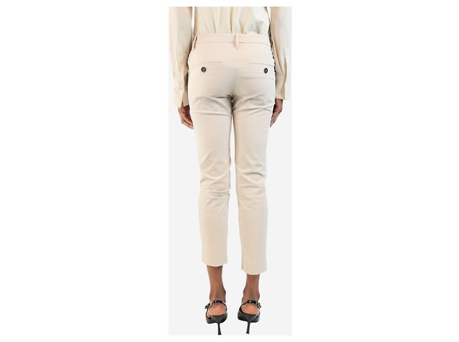 Brunello Cucinelli Pantalones de algodón rosa pálido - talla UK 6 - vista 3