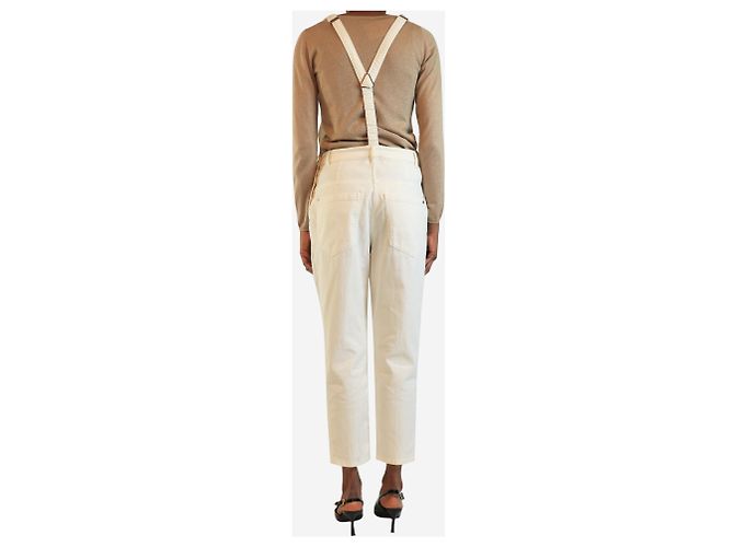 Brunello Cucinelli Peto de denim blanco - talla XS - vista 2