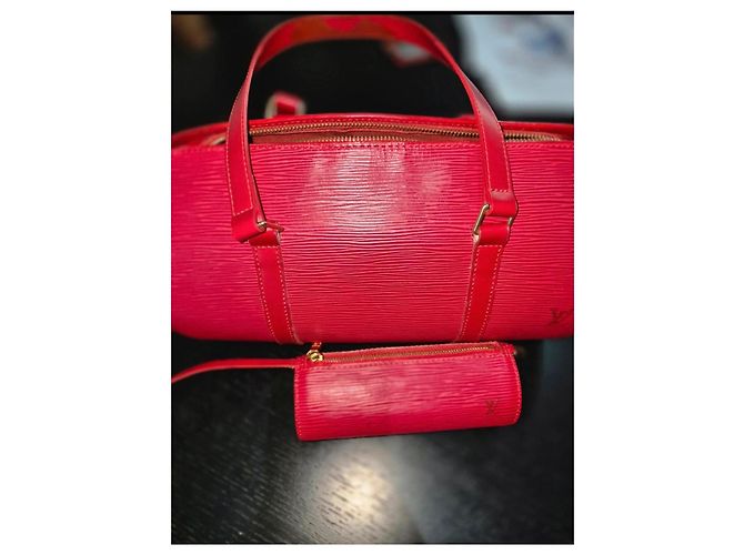 Soufflot Borsa Louis Vuitton in pelle Epi rossa Rosso - vista 2