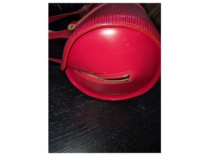 Soufflot Borsa Louis Vuitton in pelle Epi rossa Rosso - vista 5