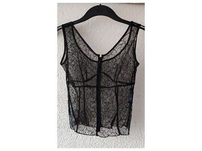 Dolce & Gabbana Top de Encaje Negro - vista 3