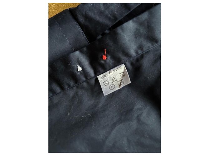 Autre Marque Camicia Xoox in cotone blu navy effetto satinato XXL - vista 4
