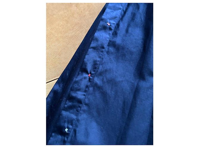 Autre Marque Camicia Xoox in cotone blu navy effetto satinato XXL - vista 5