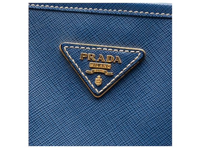 Prada Blue Saffiano Lux Einkaufstasche Blau - Ansicht 5