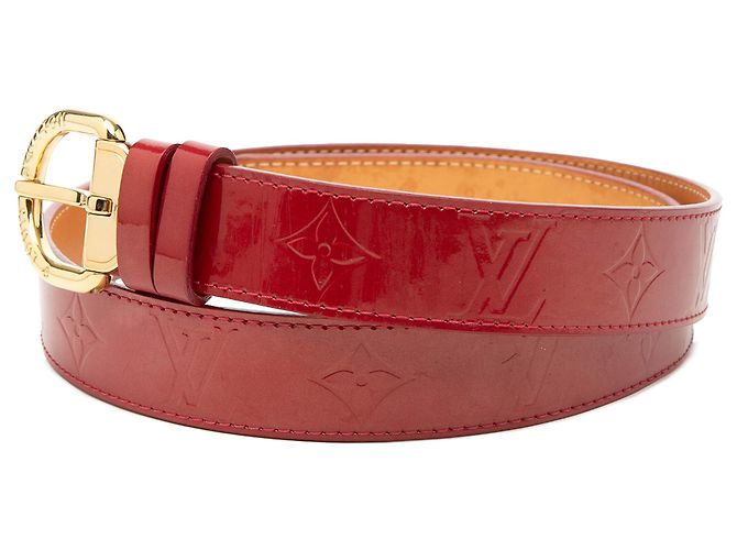 Cinturón Louis Vuitton en Vernis Monogram Rojo Roja - vista 2