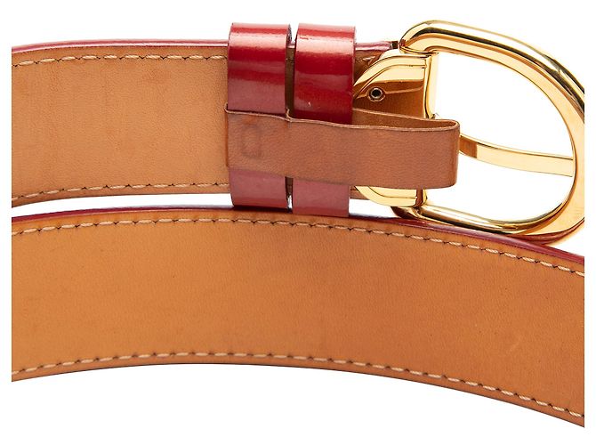 Cinturón Louis Vuitton en Vernis Monogram Rojo Roja - vista 4