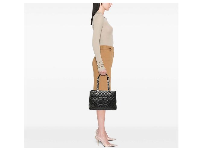 Chanel Gran Tote de Compras en Caviar Negro - vista 7