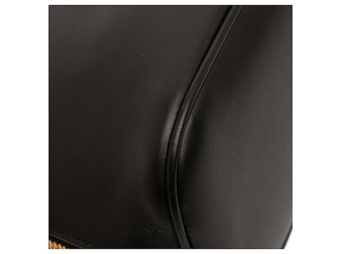 Borsa a spalla Miu Miu in pelle di vitello nera morbida con logo impresso Nero - vista 8