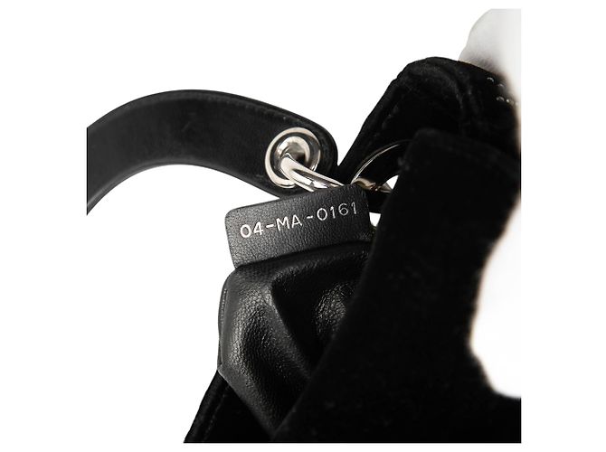 Dior Mini Nero in Velluto Cannage Decorato con Strass Lady Dior - vista 6