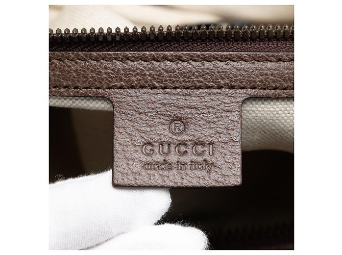 Borsa da viaggio Gucci Ophidia in GG Supreme beige medio con web - vista 6