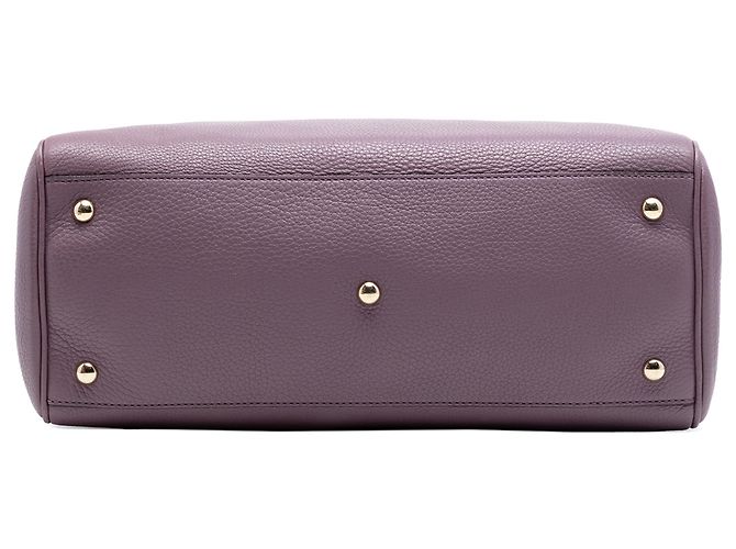 Bamboo Borsa shopper media in pelle di vitello viola con bambù Gucci Porpora - vista 3