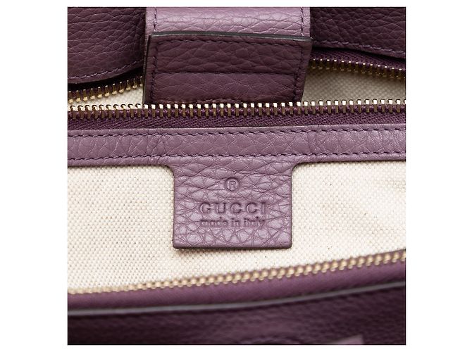 Bamboo Borsa shopper media in pelle di vitello viola con bambù Gucci Porpora - vista 5