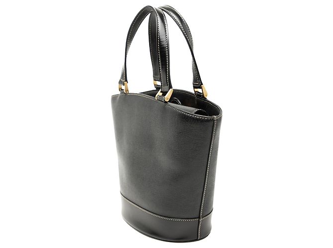 Borsa a secchiello in pelle nera Burberry Nero - vista 2